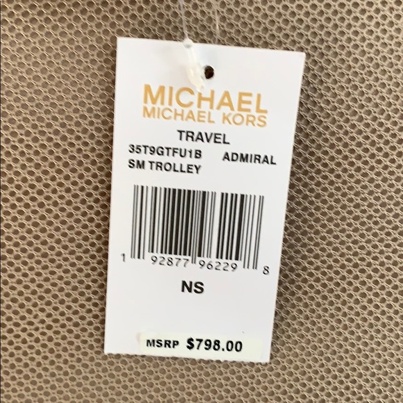 Michael Kors Carry On Luggage Trolley Navy Blue - Picture 6 of 8